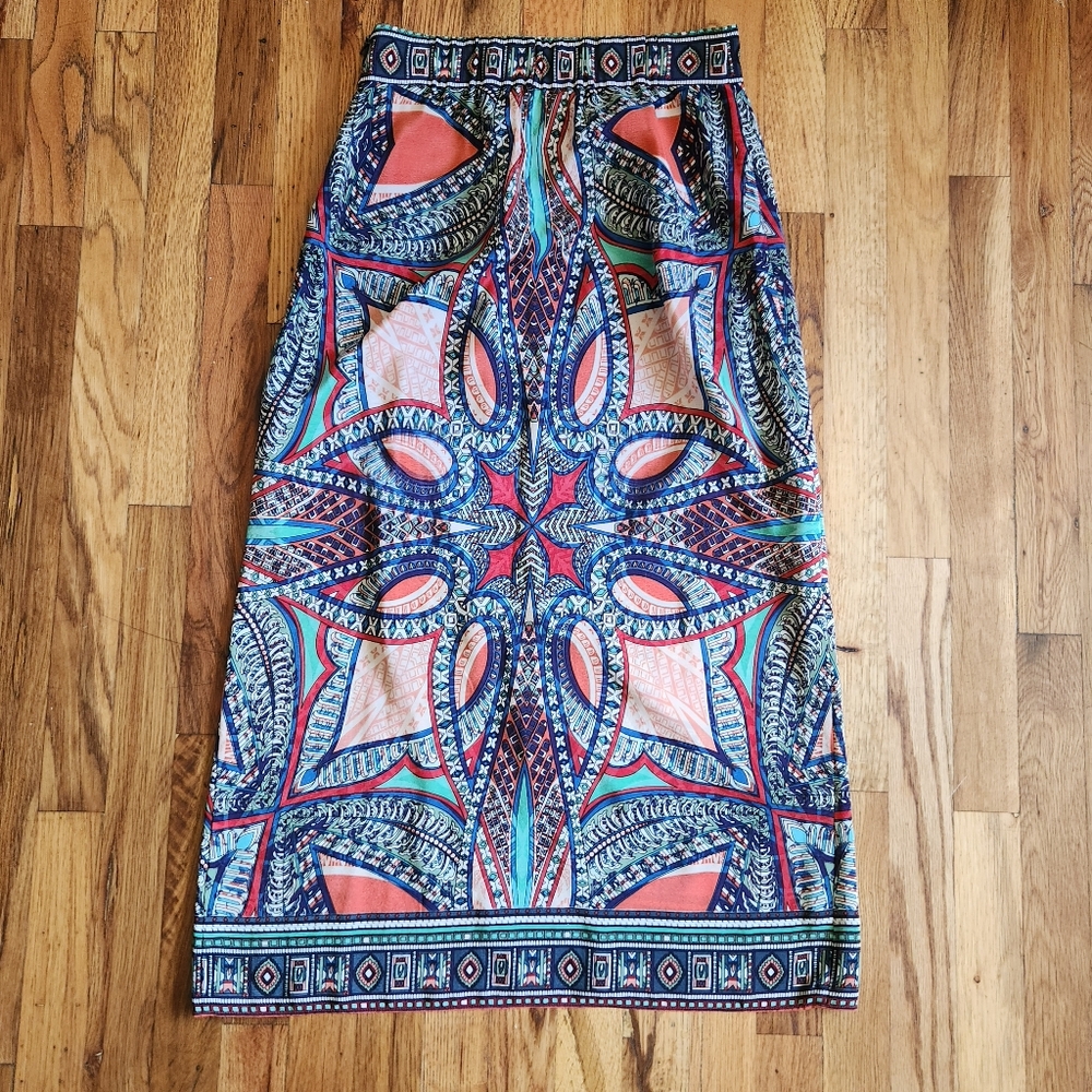 Maeve Anthropologie Geoda silk skirt Sz 2 - Picture 6 of 9